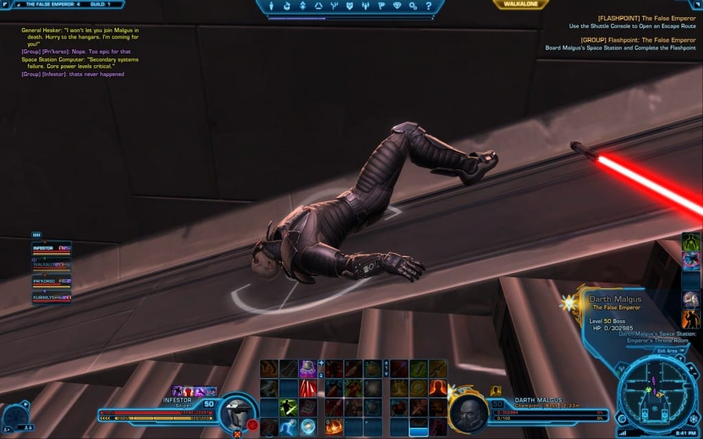 So Darth Malgus just died on the stairs