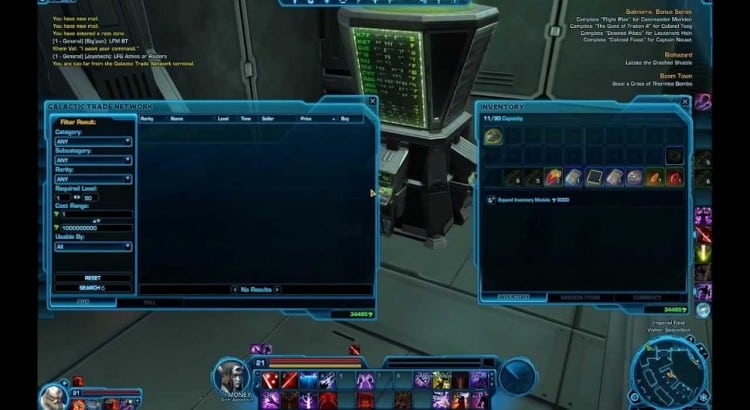 Galactic trade network slots