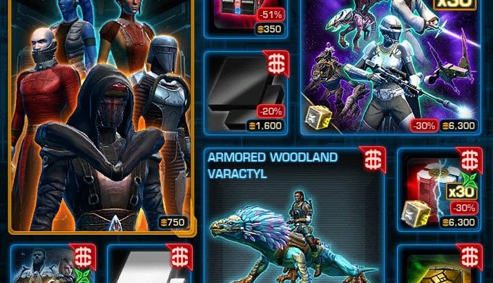 SWTOR Galactic Legends Armor Pack and Black and White Modules Available